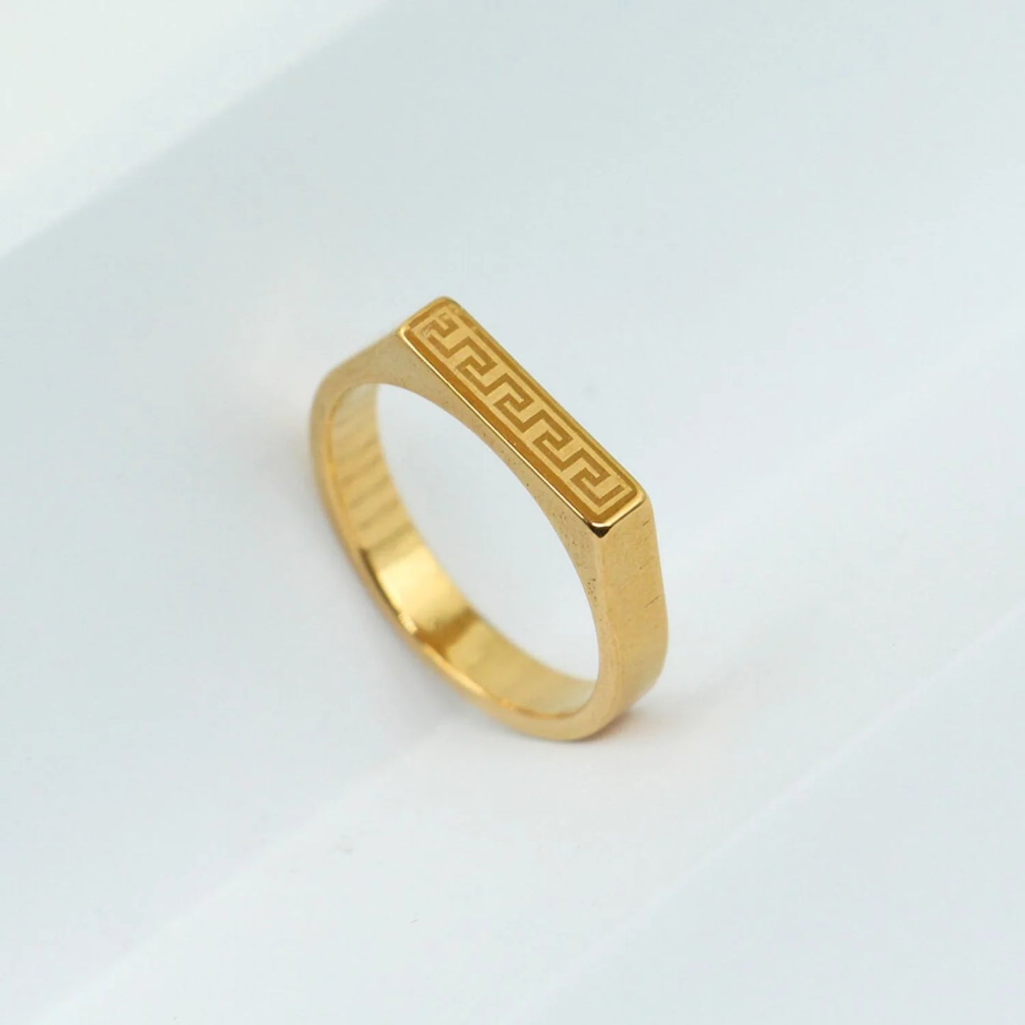 Greek Signet Gold Ring